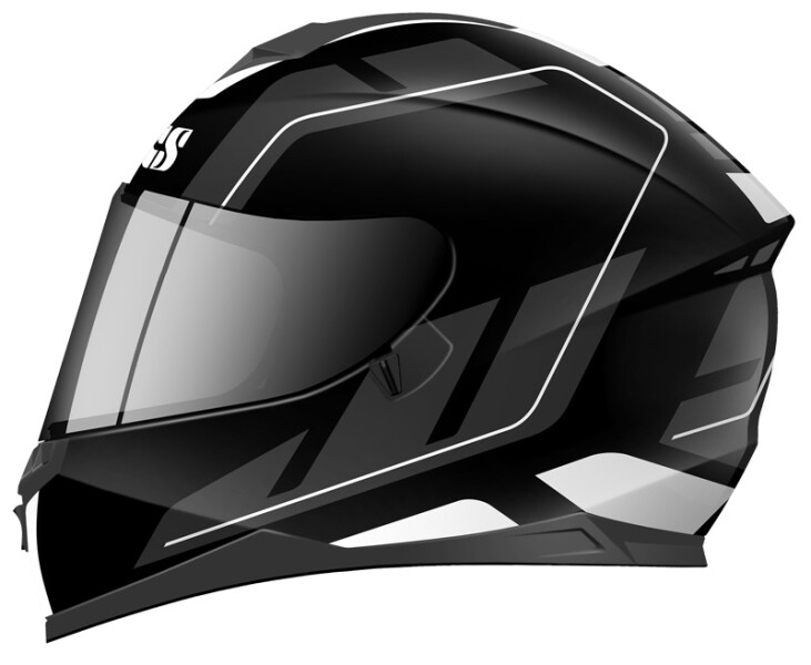 Шлем IXS HX-1100 2.0 чёрный белый