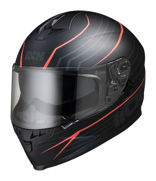Шлем IXS HX-1100 2.1 чёрный красный