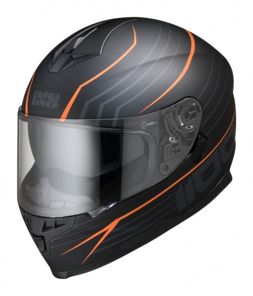 Шлем IXS HX-1100 2.1 чёрный оранж.