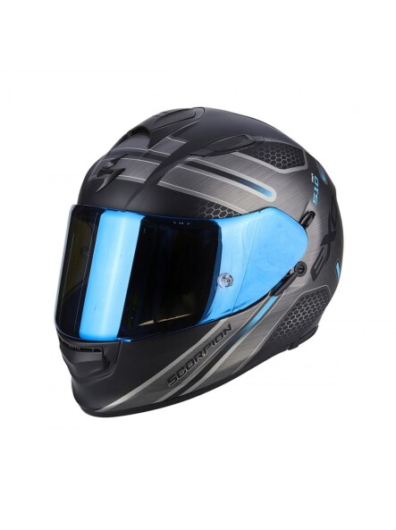 Шлем SCORPION EXO-510 AIR ROUTE, цвет Черный Матовый/ Синий