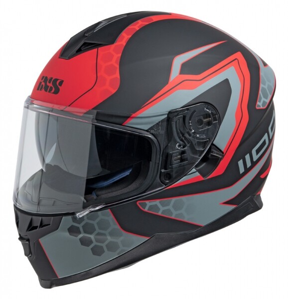 Шлем IXS HX-1100 2.2 чёрный красный