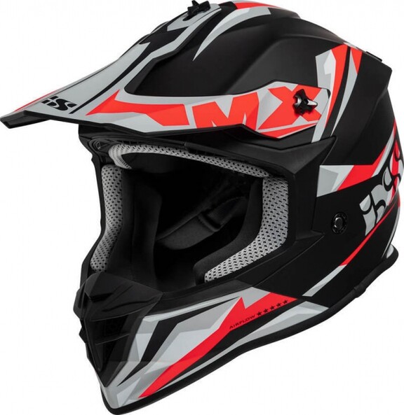 Шлем IXS HX-362 2.0 чёрный красный