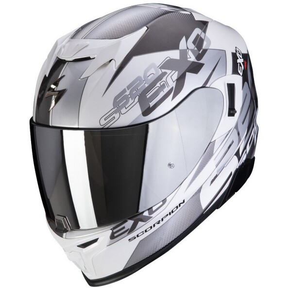 Шлем SCORPION EXO-520 AIR COVER, цвет Белый/Серый/Черный