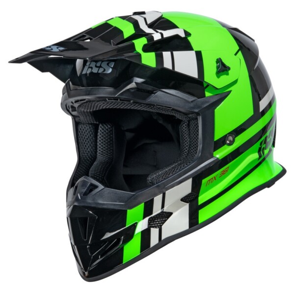 Шлем IXS HX-361 2.3 чёрный зелёный