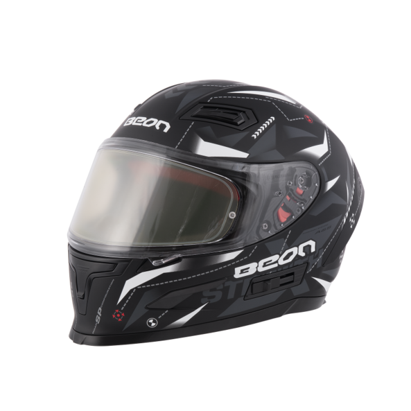 Шлем BEON B-503 BLACK/WHITE